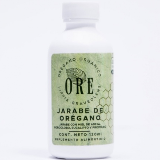 JARABE DE ORÉGANO EN BOTELLA DE 120 ML.