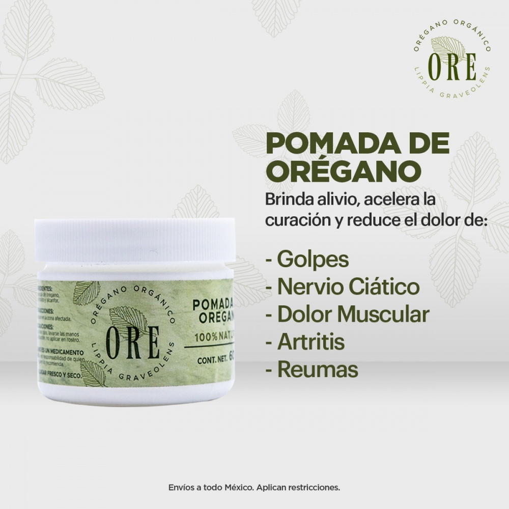 POMADA DE ORÉGANO ORE EN TARRO DE 60 GR.