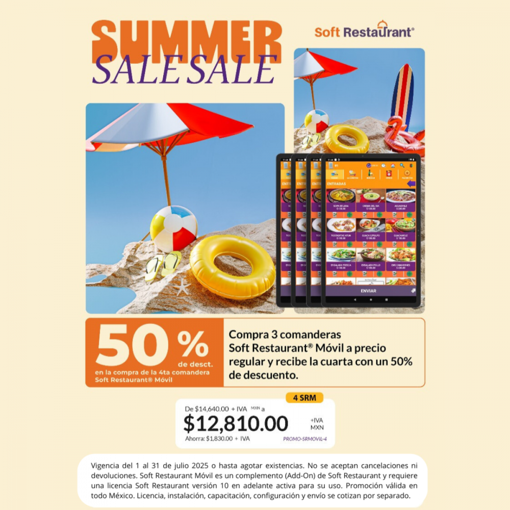 Soft Restaurant Movil Summer sale 50%